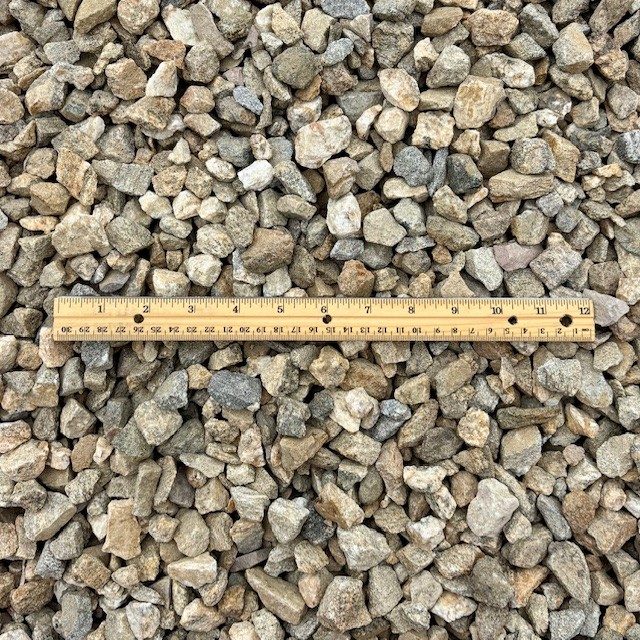 Colorado Sunset crushed granite. Grey, tan and rust tones.